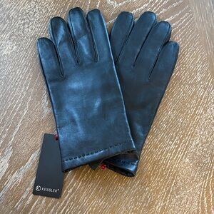 Kessler Jordan Black Leather Gloves